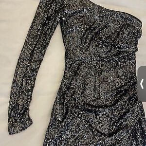 dress off shoulder sequin bodycon